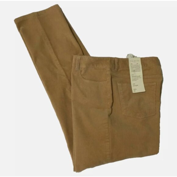 Talbots Women Siz 14 HERITAGE Corduroy Pants Jeans Mustard Gold Straight Leg NWT - Picture 6 of 8